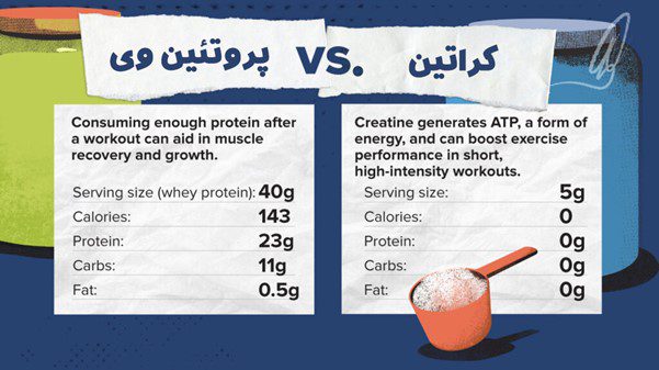 پروتئین وی و کراتین